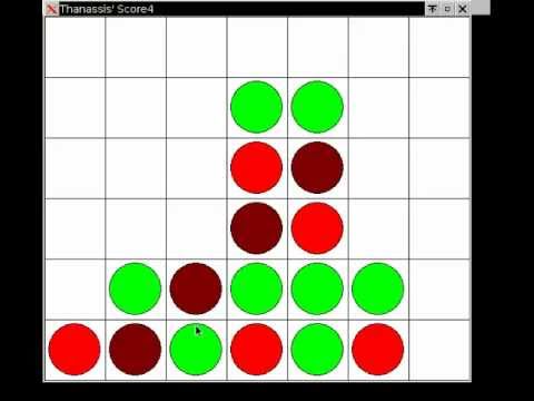 Playing Score4 (Connect Four) with my C++ Minimax engine