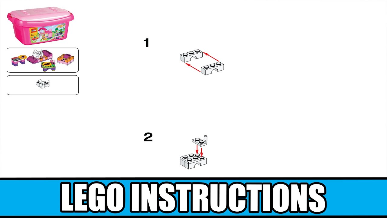 LEGO Instructions - Bricks and More - 4625 - Pink Brick Box (Garden Furniture)