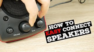 How to EASY connect Logitech 2.1 speakers