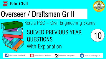 26 Kerala PSC_Exam 2020 Overseer & Draftsman Gr II_Previous year question paper solved_Part 5