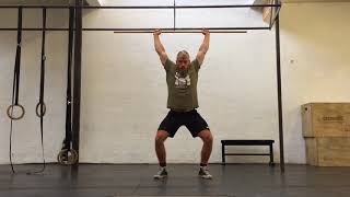No-Feet Paused Push Jerks (PVC or empty barbell)