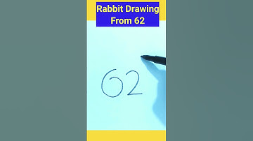 Rabbit Drawing From Number 62 #viral #trending #art #reels #howtodraweasy #rabbit #shorts