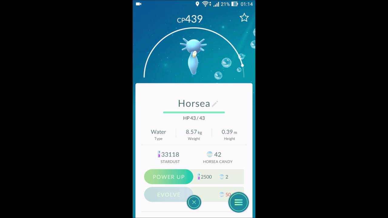 horsea - pokemon go