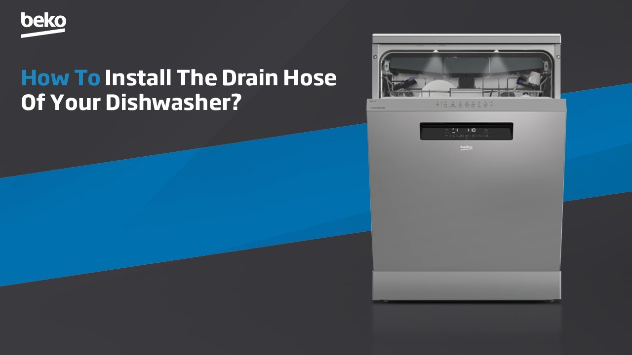 Beko How to install the drain hose of your dishwasher? YouTube