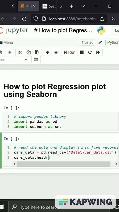 How to plot regression plot using seaborn in python | Codersarts - YouTube