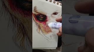 How to draw Hanuman sketch #sketch #art #painting #shorts #shortsfeed #trending #portrait #ytshorts