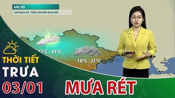 Thời tiết trưa, chiều 03/01/2024: Miền Bắc chuyển mưa rét| VTC14