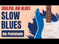 Slow & Soulful A Minor Blues Backing Track (Am) | Deep Emotional Guitar Jam - Vol. 029