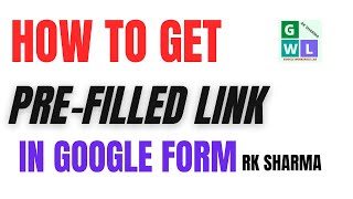 How to get Pre-Filled Form Link | Create Prefilled Form Link in Google Form in Hindi