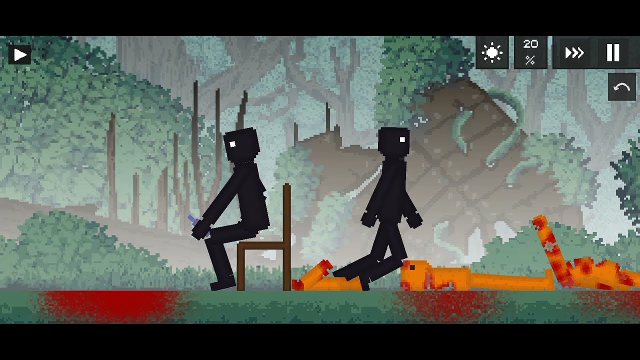 Shadow mutant vs Intruder fight in Fruit Playground 