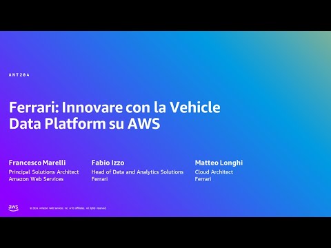 AWS Summit Milan 2024 - Ferrari: innovare con la Vehicle Data Platform su AWS (ANT204) Episode cover