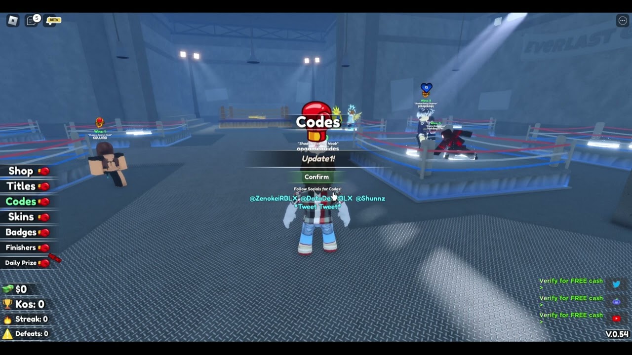 ALL CODES WORK* [INOSUKE!] Shadow Boxing Fights ROBLOX