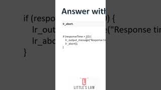 #loadrunner #performancetesting #interviewquestions #shorts #littleslaw