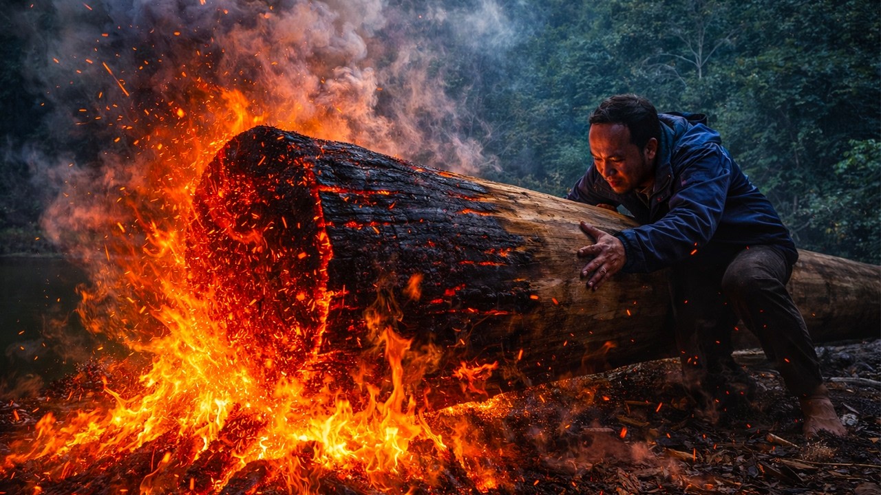 Why Am I Burning My House Posts Before Building a House? | by @PrimitiveSkillsnet