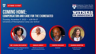 Coming Home: Compensation and Care for the Exonerated by University of Pennsylvania Carey Law School 137 views 5 months ago 56 minutes