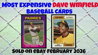 Dave Winfield Most Expensive eBay Sales Baseball Cards (February 2026)