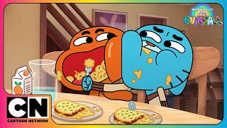 wonderfully weird world gumball food moments compilation