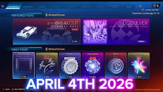Rocket League Item Shop Daily 4Th April 2026