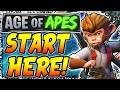 AGE OF APES BEGINNERS GUIDE! LEVEL UP FAST IN AGE OF APES! TIPS FOR A PERFECT START IN AGE OF APES!