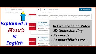 From Coaching Call | EASY Understanding Of Requirement | తెలుగు & ENGLISH | Bench Sales | Recruiter