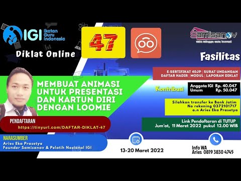 Membuat Animasi Untuk Presentasi dan Kartun Diri Dengan Loomie