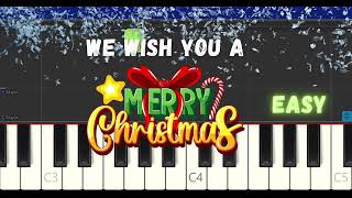 We wish you a Merry Christmas 🎅 piano tutorial EASY BEGINNER + SHEETS