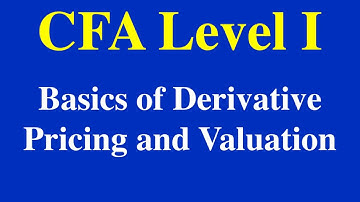 2015- CFA Level I- Basics of Derivative Pricing and Valuation- Part II (of 4)