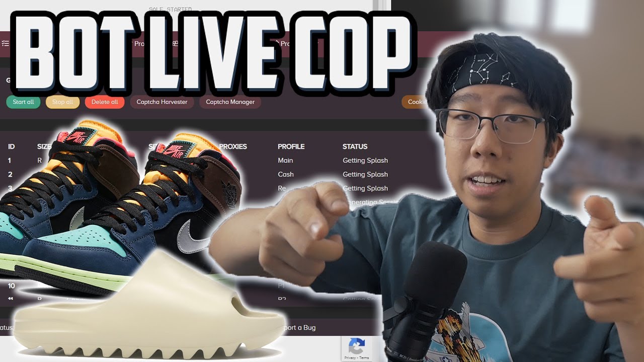 YEEZY SLIDES and JORDAN 1 BIO HACK LIVE COP with PHANTOM BOT
