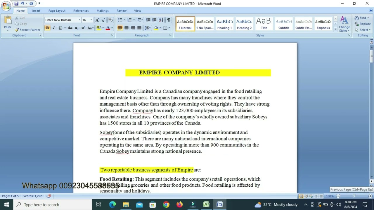 ABCCompany analysis 2