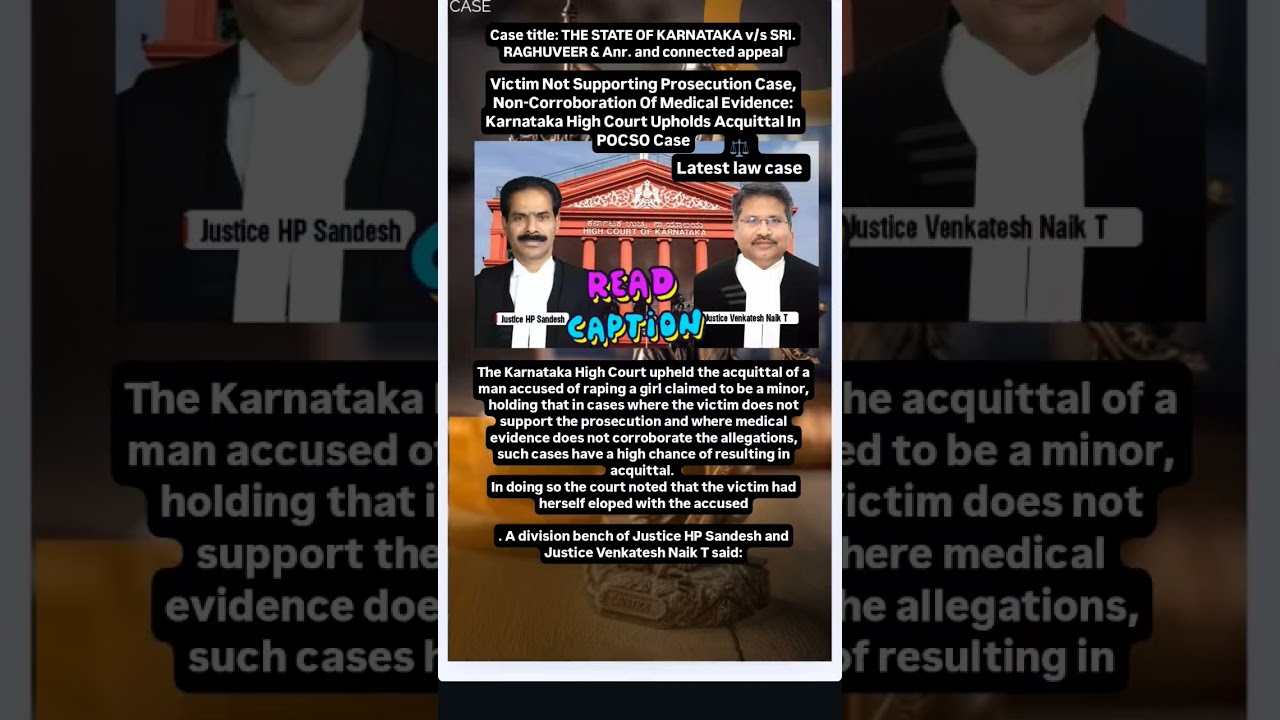 👉🏻big karnataka High today decision Victim Not Supporting ProsecutionCase,