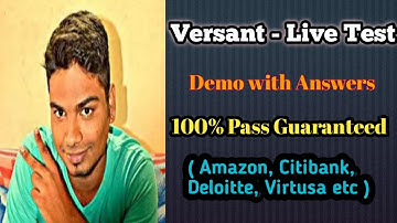 Versant - Live demo Test I 100% Pass Guaranteed I Amazon, Citibank, Deloitte, Virtusa I