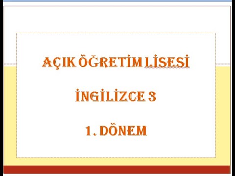 AÖL İNGİLİZCE 3 İPUÇLARI SORU ÇÖZÜMLERİ VE BASİT DERS NOTLARI