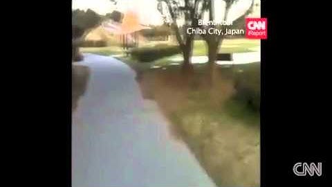 Japan Earthquake - actual cracks in the ground moving