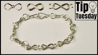 Double Infinity Sign Artistic Wire Bracelet Jewelry Making Tutorial