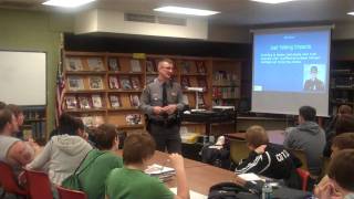 Trooper talks cell phone, driving safety