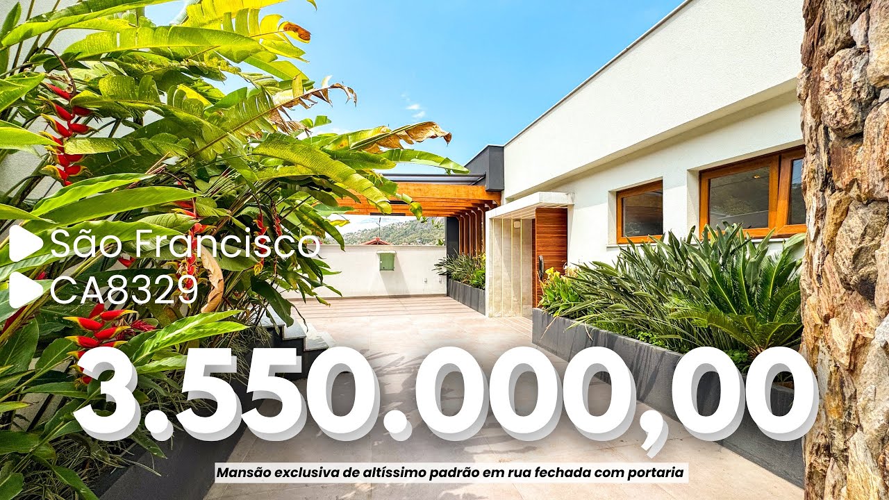 MANSÃO MODERNA E TECNOLÓGICA C/ 4 QRTS E UM LAZER DIFERENCIADO EM SÃO FRANCISCO I (CA8329)