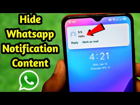 How to Hide Whatsapp Message Content in Notification Bar Android (2022)