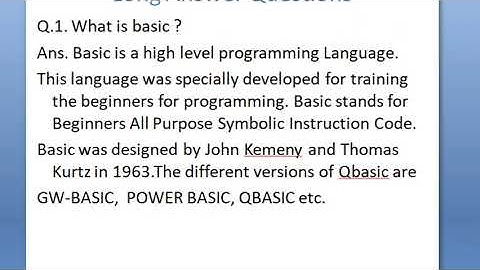 Qbasic Questions and Answers