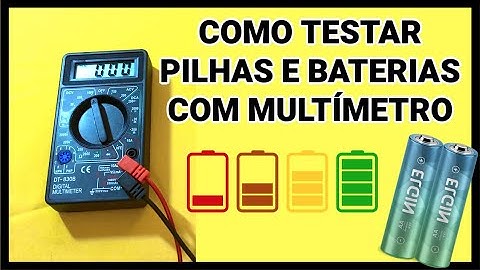 TESTAR PILHA COM MULTÍMETRO