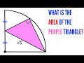 Can you find the area of the purple triangle  important geometry skills explained  math maths