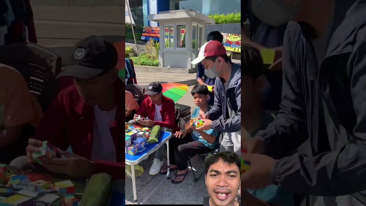 balapan susun rubik⁉️ #shorts