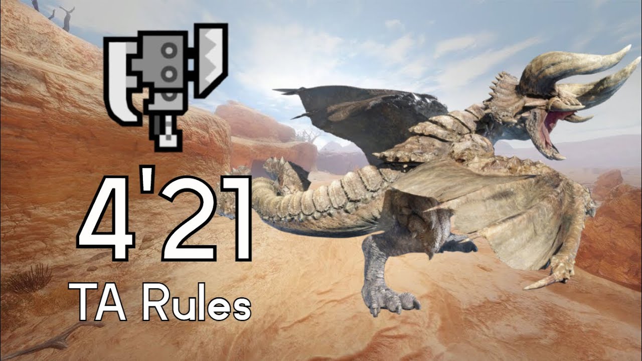 [MH Rise] HR★7 Diablos Switch Axe solo TA Rules 4'21 | 角竜 スラッシュアックス