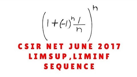 Limit Superior|Limit Inferior|Lim Sup and Lim Inf|Sequence of Real Number|csir net june 2017