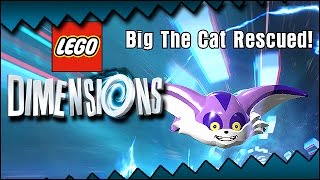 Knuckles, Shadow and Big the Cat shown in Sonic's Lego Dimensions level