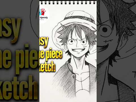 Easy One Piece Sketch ✏️🔥 | Luffy Drawing #shorts @minecraft @aaryankelvin by Pencil Dynasty