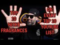 TOP 10 NICHE FRAGRANCES ON EVERY YOUTUBERS TOP 10 LIST