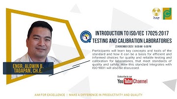 INTRODUCTION TO ISO/IEC 17025:2017  TESTING AND CALIBRATION LABORATORIES