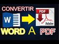 CONVERTIR ARCHIVO WORD A PDF FACIL Y SIN PROGRAMAS 2020