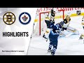 NHL Highlights | Bruins @ Jets 1/31/20