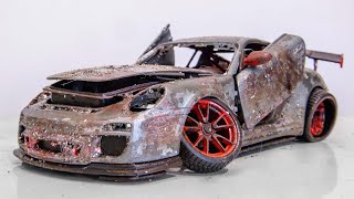 Restoration Abandoned Porsche 911 GT3 RS Tuning Model Car